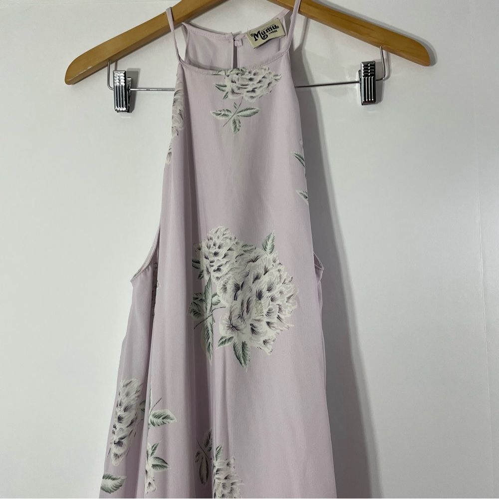 Show Me Your Mumu Dresses Floral Gomez Mini Dress Size L Purple Lilac - Picture 6 of 11